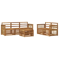 vidaXL Soffgrupper 6 pcs Massivt Akaciaträ