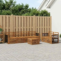 vidaXL Utomhussoffset 7 pcs Naturlig Massivt Akaciaträ