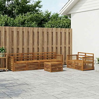 vidaXL Utomhussoffset 7 pcs Naturlig Massivt Akaciaträ