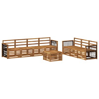 vidaXL Soffgrupper 8 pcs Massivt Akaciaträ