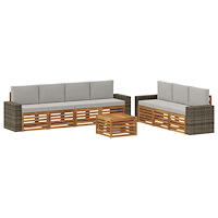 vidaXL Soffgrupper med kudde 8 pcs Massivt Akaciaträ