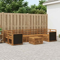 vidaXL Utomhussoffset 8 pcs Naturlig Massivt Akaciaträ
