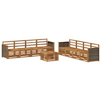 vidaXL Soffgrupper 9 pcs Massivt Akaciaträ