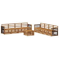 vidaXL Soffgrupper 9 pcs Massivt Akaciaträ
