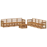 vidaXL Soffgrupper 9 pcs Massivt Akaciaträ