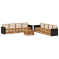 vidaXL Soffgrupper 9 pcs Massivt Akaciaträ