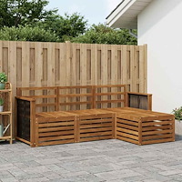 vidaXL Utomhussoffset 4 pcs Naturlig