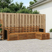 vidaXL Utomhussoffset 5 pcs Naturlig