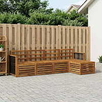 vidaXL Utomhussoffset 5 pcs Naturlig