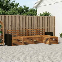 vidaXL Utomhussoffset 5 pcs Naturlig