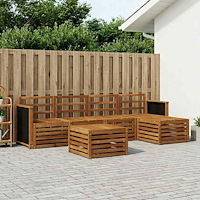 vidaXL Utomhussoffset 6 pcs Naturlig