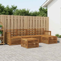 vidaXL Utomhussoffset 6 pcs Naturlig
