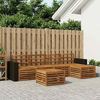 vidaXL Utomhussoffset 6 pcs Naturlig