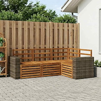 vidaXL Soffgrupper 4 pcs Massivt Akaciaträ
