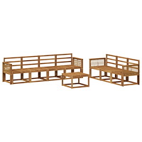 vidaXL Utomhussoffset 8 pcs Naturlig Massivt Akaciaträ