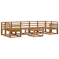 vidaXL Utomhussoffset 8 pcs Naturlig Massivt Akaciaträ