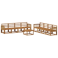 vidaXL Utomhussoffset 9 pcs Naturlig Massivt Akaciaträ