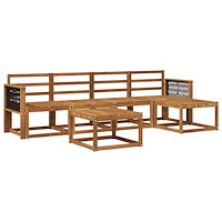 vidaXL Utomhussoffset 6 pcs Naturlig Massivt Akaciaträ
