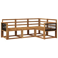 vidaXL Utomhussoffset 4 pcs Naturlig Massivt Akaciaträ