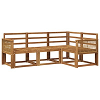 vidaXL Utomhussoffset 4 pcs Naturlig Massivt Akaciaträ