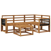 vidaXL Utomhussoffset 5 pcs Naturlig Massivt Akaciaträ