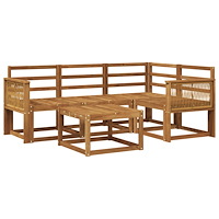 vidaXL Utomhussoffset 5 pcs Naturlig Massivt Akaciaträ