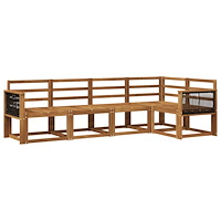 vidaXL Utomhussoffset 5 pcs Naturlig Massivt Akaciaträ