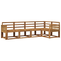 vidaXL Utomhussoffset 5 pcs Naturlig Massivt Akaciaträ