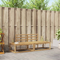 vidaXL Utomhussoffset 2 pcs Vit 182,5 x 63 x 73 cm Massivt Akaciaträ