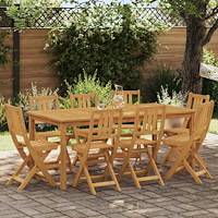 vidaXL Utemöbler Bistro Stolar 8 pcs Naturlig 40 x 42 x 85 cm