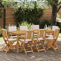 vidaXL Utemöbler Bistro Stolar 8 pcs Gräddvit 38 x 46 x 85 cm