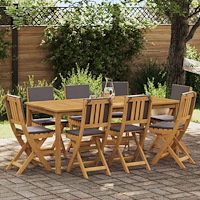 vidaXL Utemöbler Bistro Stolar med kudde 8 pcs Mörkgrå 38 x 46 x 85 cm