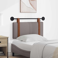 vidaXL Hängande sänggavel Med LED-lampa Taupe Antik PU
