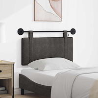 vidaXL Hängande sänggavel Med LED-lampa Svart Antik PU