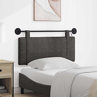 vidaXL Hängande sänggavel Med LED-lampa Svart Antik PU