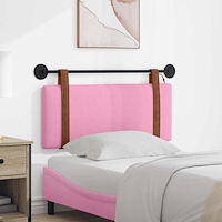 vidaXL Hängande sänggavel Med LED-lampa Rosa Antik PU