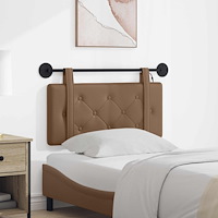 vidaXL Hängande sänggavel Med LED-lampa Cappuccino Konstläder