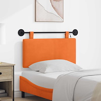 vidaXL Hängande sänggavel Med LED-lampa Orange Kordread tyg