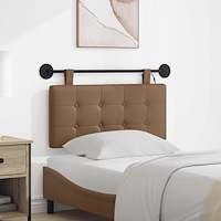 vidaXL Hängande sänggavel Med LED-lampa Cappuccino Konstläder