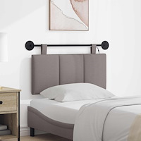 vidaXL Hängande sänggavel Med LED-lampa Taupe Tyg