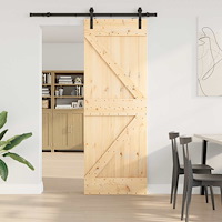 vidaXL Skjutdörr NARVIK Naturlig och svart 70 x 210 cm (152,5 cm)