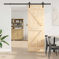 vidaXL Skjutdörr NARVIK Naturlig och svart 70 x 210 cm (213,5 cm)