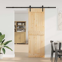 vidaXL Skjutdörr NARVIK Naturlig och svart 70 x 210 cm (213,5 cm)