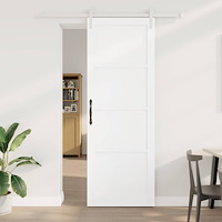 vidaXL Skjutdörr Vit 83 x 232 cm Massiv furu
