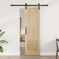 vidaXL Skjutdörr Naturlig 61 x 198,5 cm Massiv furu