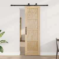 vidaXL Skjutdörr ORKDAL Naturlig 61 x 198,5 cm Massiv furu