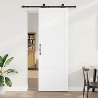 vidaXL Skjutdörr ORKDAL Vit 83 x 232 cm Massiv furu