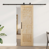 vidaXL Skjutdörr ORKDAL Naturlig 61 x 198,5 cm Massiv furu