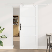 vidaXL Skjutdörr Vit 83 x 202 cm Massiv furu