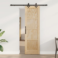 vidaXL Skjutdörr ORKDAL Naturlig 61 x 198,5 cm Massiv furu